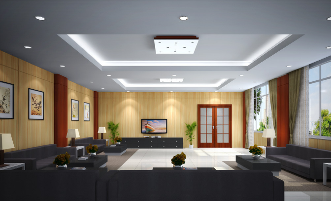 上海辦公室裝修設計:方形頂燈的選擇與考量