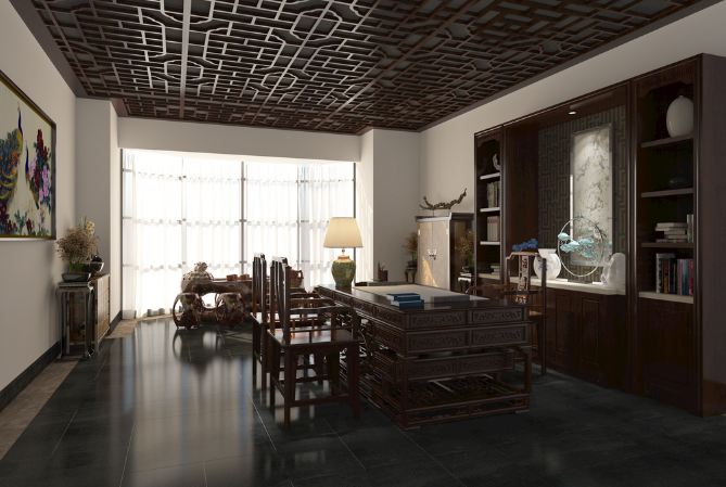 上海辦公室裝修設計:中性色屏風,簡約而不失格調